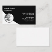 Cartes de visite simples et modernes pour comptabl (Devant / Derrière)