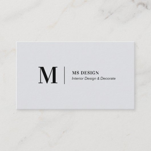 Cartes de visite simples grises modernes minimalis (Devant)