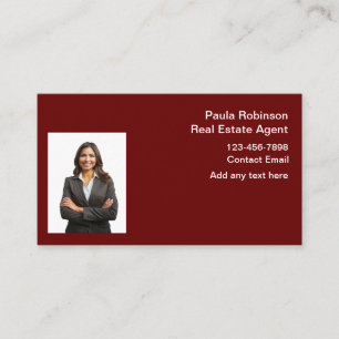 Cartes de visite simples pour agent immobilier ave