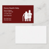 Cartes de visite simples pour aide à domicile (Devant / Derrière)
