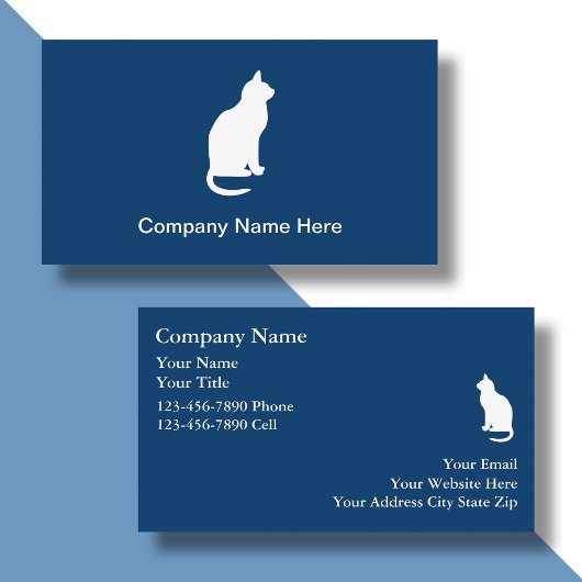 Cartes de visite simples pour chats