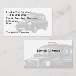 Cartes de visite simples pour chauffeur de taxi lo