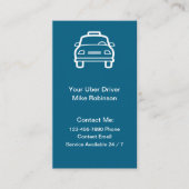 Cartes de visite simples pour chauffeur Uber (Devant)