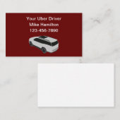 Cartes de visite simples pour chauffeur Uber (Devant / Derrière)