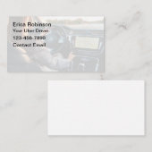 Cartes de visite simples pour chauffeur Uber Desig (Devant / Derrière)
