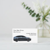 Cartes de visite simples pour chauffeur Uber Desig (Debout devant)