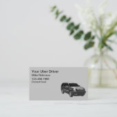 Cartes de visite simples pour chauffeur Uber SUV (Debout devant)