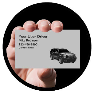 Cartes de visite simples pour chauffeur Uber SUV