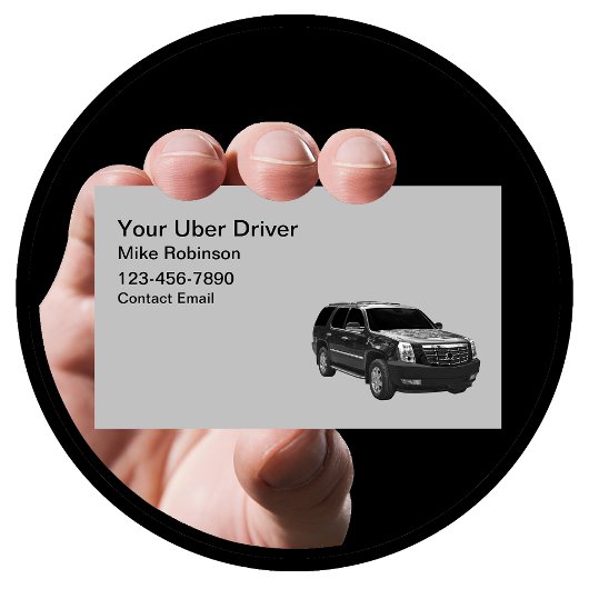 Cartes de visite simples pour chauffeur Uber SUV