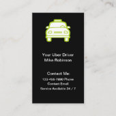 Cartes de visite simples pour chauffeurs Uber (Devant)
