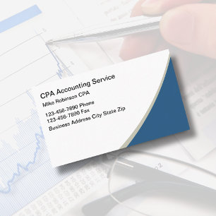 Cartes de visite simples pour comptable CPA