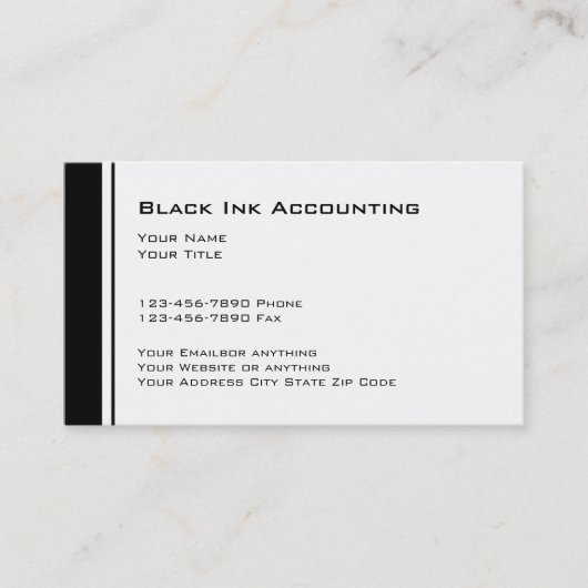 Cartes de visite simples pour comptable CPA (Devant)