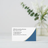 Cartes de visite simples pour comptable CPA (Debout devant)