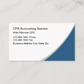 Cartes de visite simples pour comptable CPA (Devant)