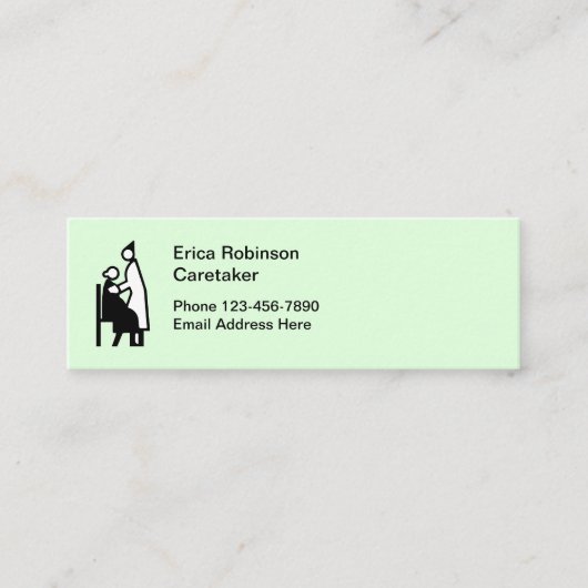 Cartes de visite simples pour concierge senior (Devant)
