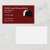 Cartes de visite simples pour école de conduite (Devant / Derrière)