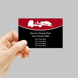 Cartes de visite simples pour entreprise de remorq