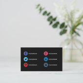 Cartes de visite simples pour expert en médias soc (Debout devant)