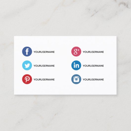 Cartes de visite simples pour expert en médias soc (Devant)