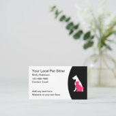 Cartes de visite simples pour gardien d'animaux (Debout devant)