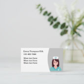 Cartes de visite simples pour infirmière (Debout devant)