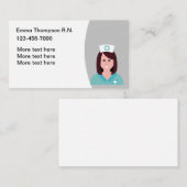 Cartes de visite simples pour infirmière (Devant / Derrière)