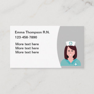 Cartes de visite simples pour infirmière