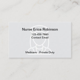 Cartes de visite simples pour infirmière