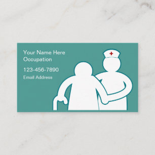 Cartes de visite simples pour infirmière en santé