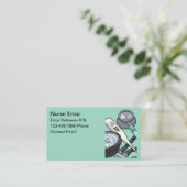 Cartes de visite simples pour infirmière en soins (Debout devant)