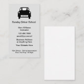Cartes de visite simples pour instructeur d'auto-é (Devant / Derrière)