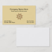 Cartes de visite simples pour la navigation de pla (Devant / Derrière)
