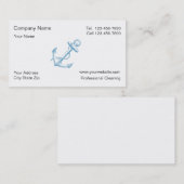 Cartes de visite simples pour la plaisance (Devant / Derrière)