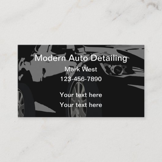 Cartes de visite simples pour le detailing de voit (Devant)