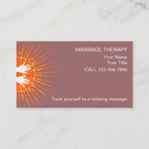 Cartes de visite simples pour massage