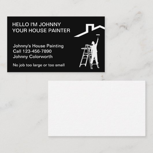 Cartes de visite simples pour peintre (Devant / Derrière)