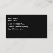 Cartes de visite simples pour photographes (Dos)