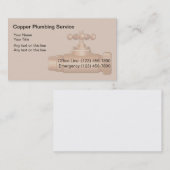 Cartes de visite simples pour plombier (Devant / Derrière)