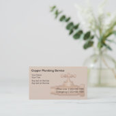 Cartes de visite simples pour plombier (Debout devant)