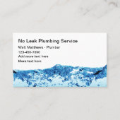 Cartes de visite simples pour plombier thème eau (Devant)