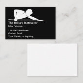 Cartes de visite simples pour professeur de billar (Devant / Derrière)