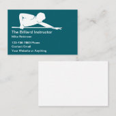 Cartes de visite simples pour professeur de billar (Devant / Derrière)