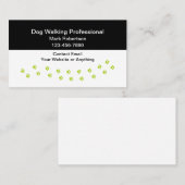 Cartes de visite simples pour promenade de chiens  (Devant / Derrière)