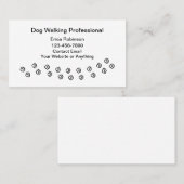 Cartes de visite simples pour promenade de chiens  (Devant / Derrière)