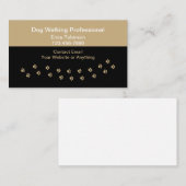 Cartes de visite simples pour promenade de chiens (Devant / Derrière)