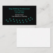 Cartes de visite simples pour promenade de chiens (Devant / Derrière)