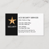 Cartes de visite simples pour service de sécurité (Devant)