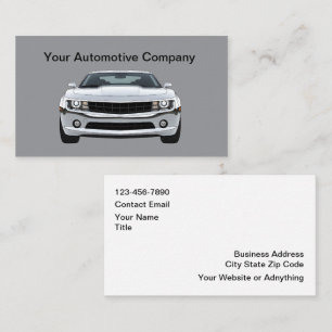 Cartes de visite simples pour services automobiles