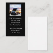 Cartes de visite simples pour services de camionna (Devant / Derrière)