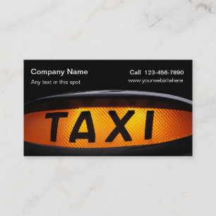 Cartes de visite simples pour taxi